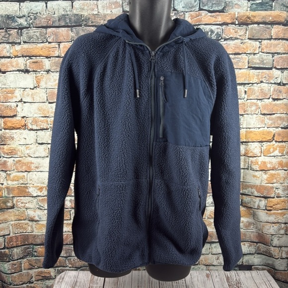 J. Crew Other - J. Crew blue jacket with hood Size L